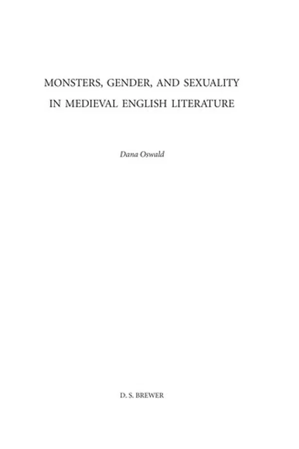 Capa de Monsters, gender and sexuality in medieval English literature