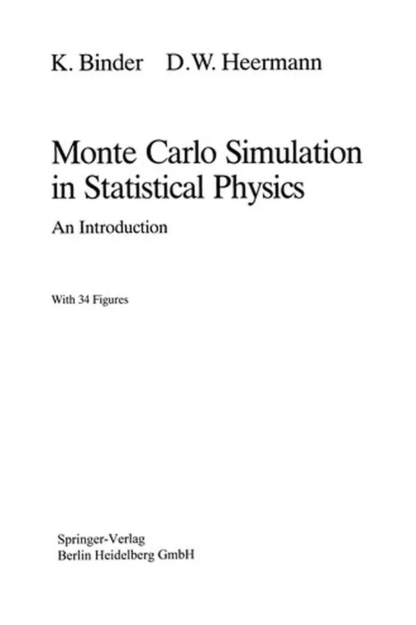 Capa de Monte Carlo Simulation in Statistical Physics