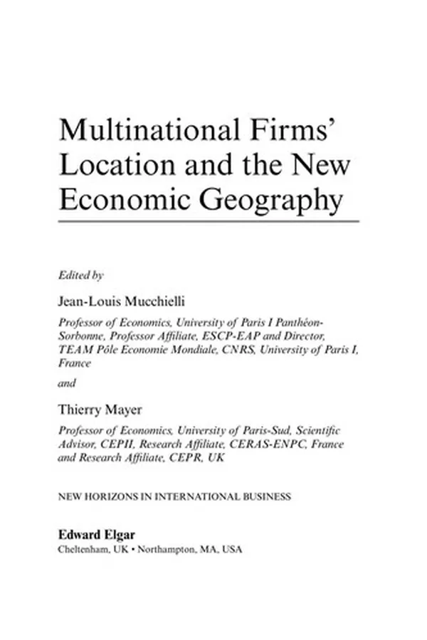 Capa de Multinational firms' location and the new economic geography