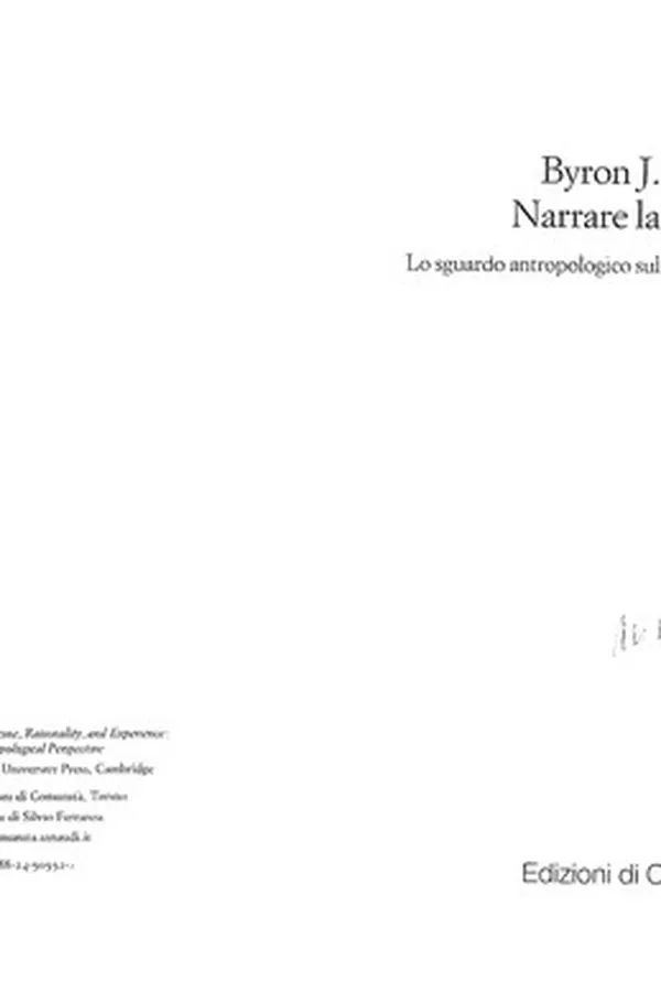 Capa de Narrare la malattia