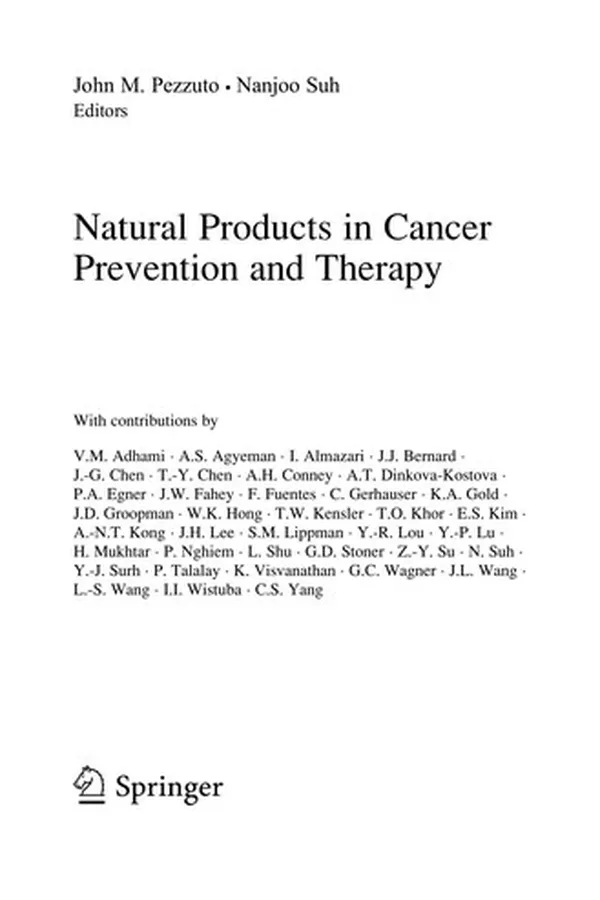 Capa de Natural Products in Cancer Prevention and Therapy