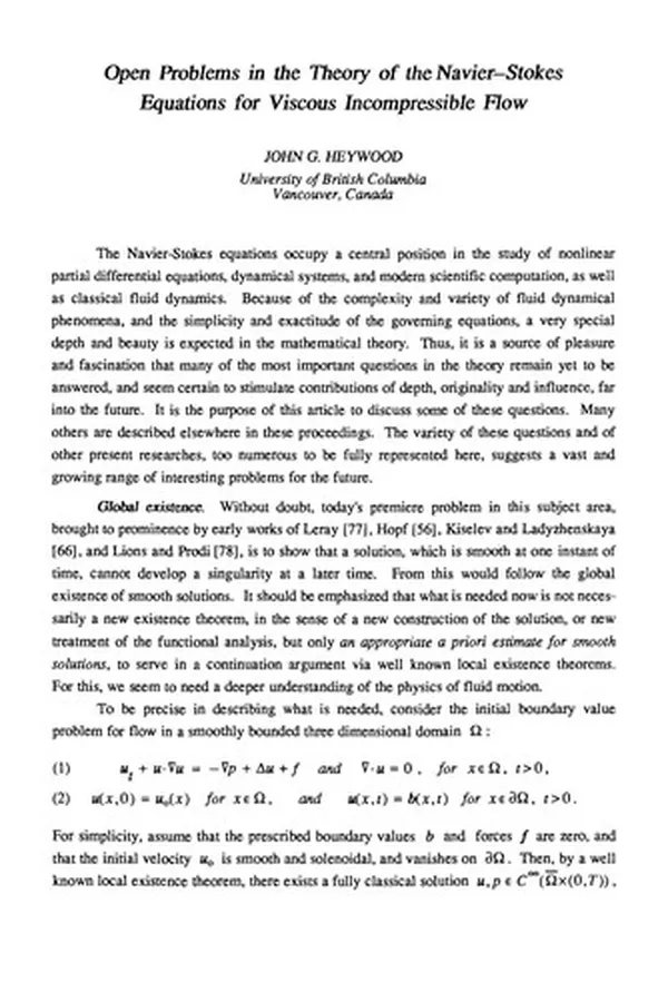 Capa de The Navier-Stokes equations
