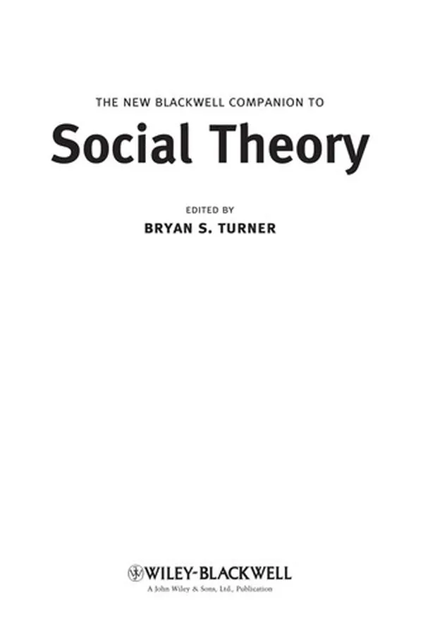 Capa de The new Blackwell companion to social theory