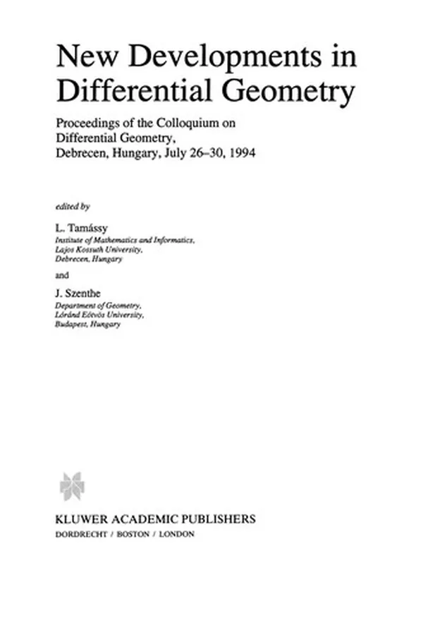 Capa de New Developments in Differential Geometry