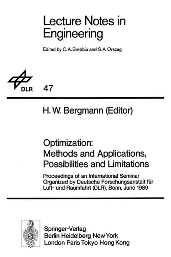Capa de Optimization: Methods and Applications, Possibilities and Limitations