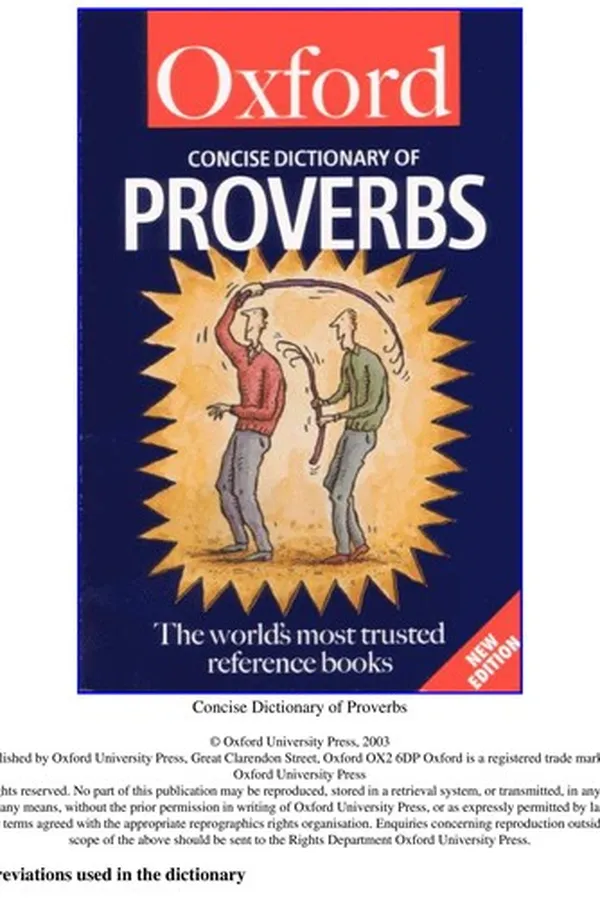 Capa de The Concise Oxford Dictionary of Proverbs