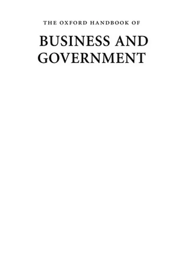 Capa de The Oxford handbook of business and government