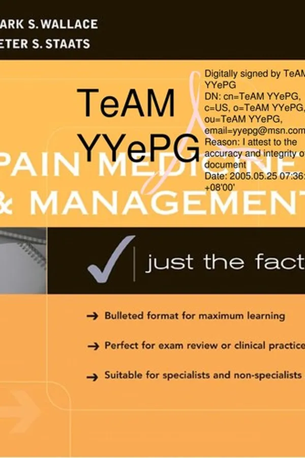 Capa de Pain medicine and management