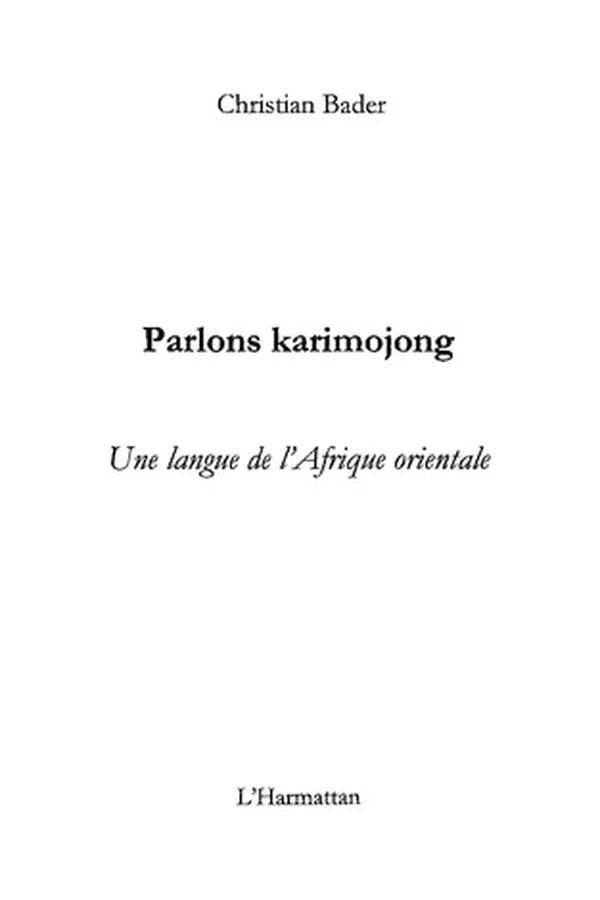 Capa de Parlons karimojong