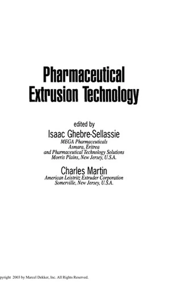 Capa de Pharmaceutical extrusion technology