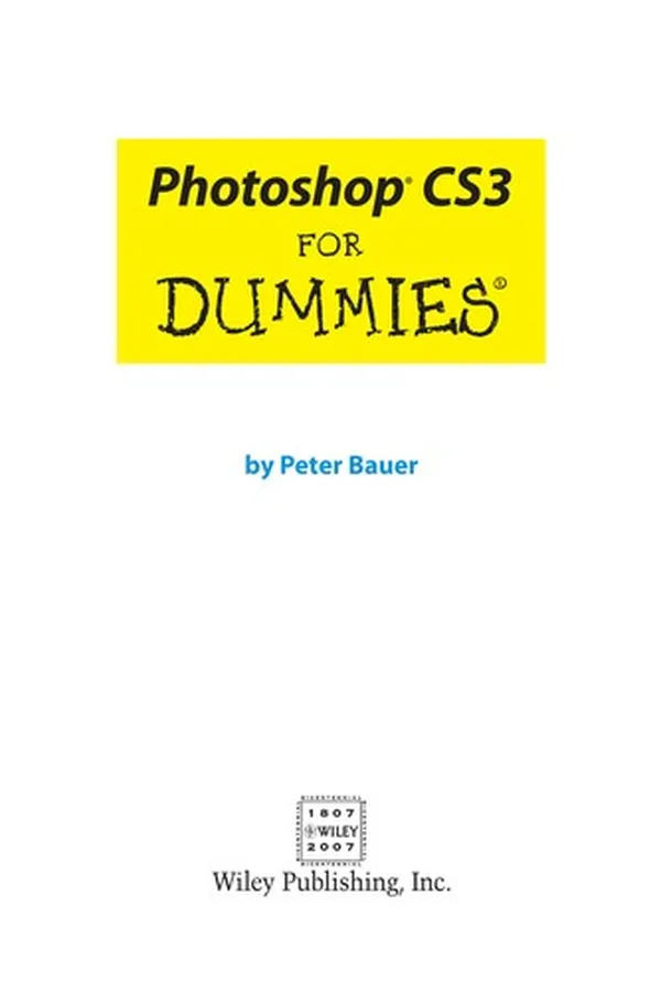 Capa de Photoshop CS3 for dummies
