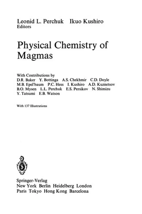 Capa de Physical Chemistry of Magmas
