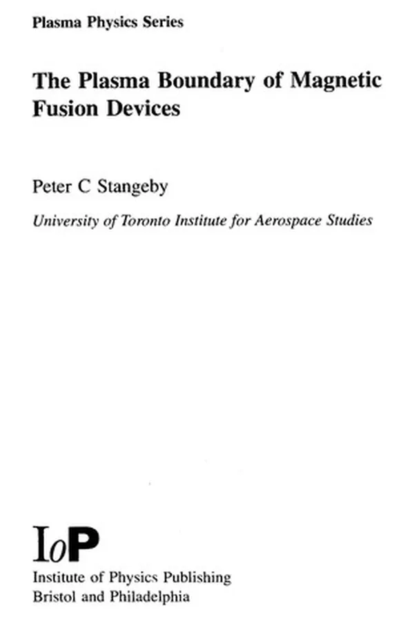 Capa de The plasma boundary of magnetic fusion devices