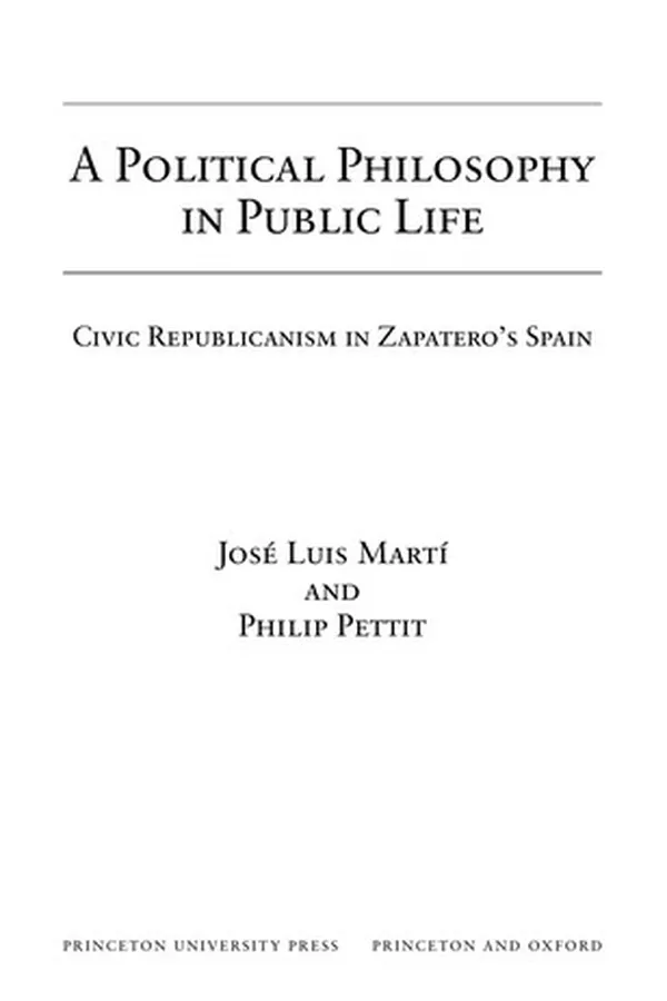 Capa de A political philosophy in public life
