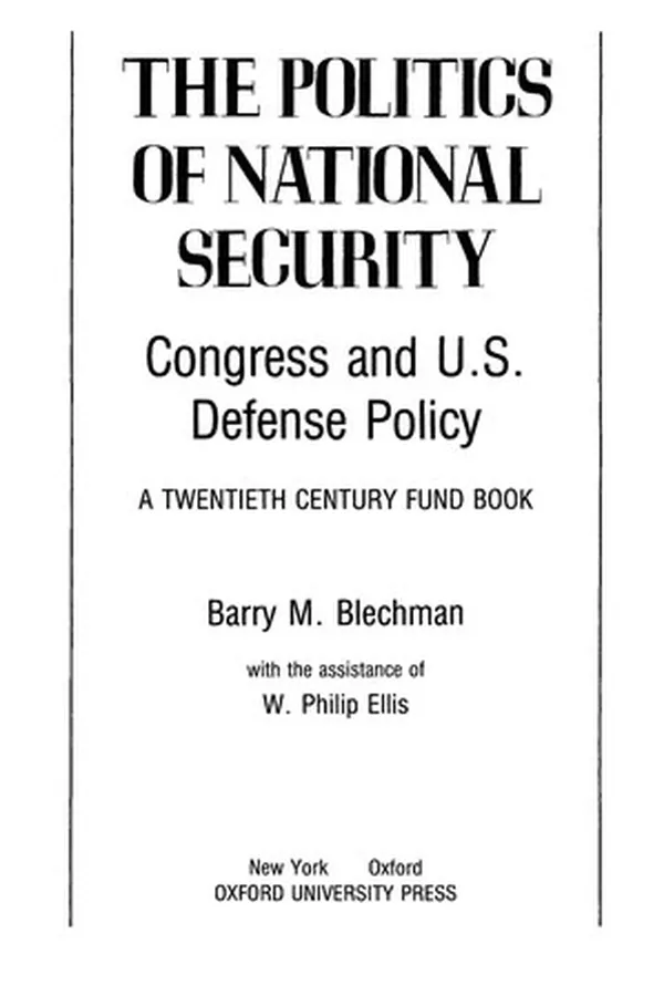Capa de The politics of national security