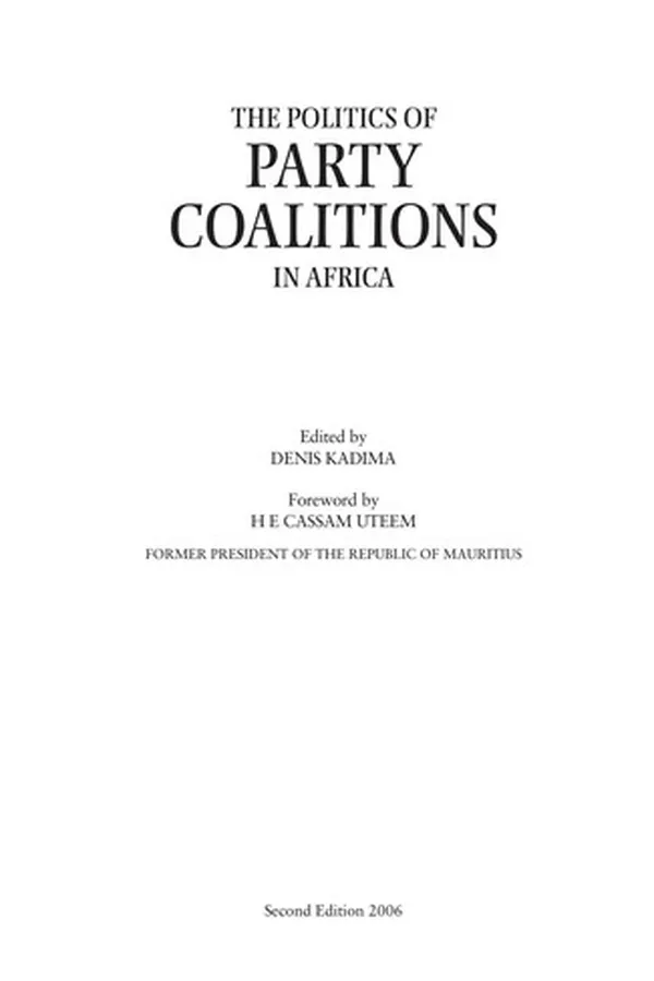 Capa de The politics of party coalitions in Africa