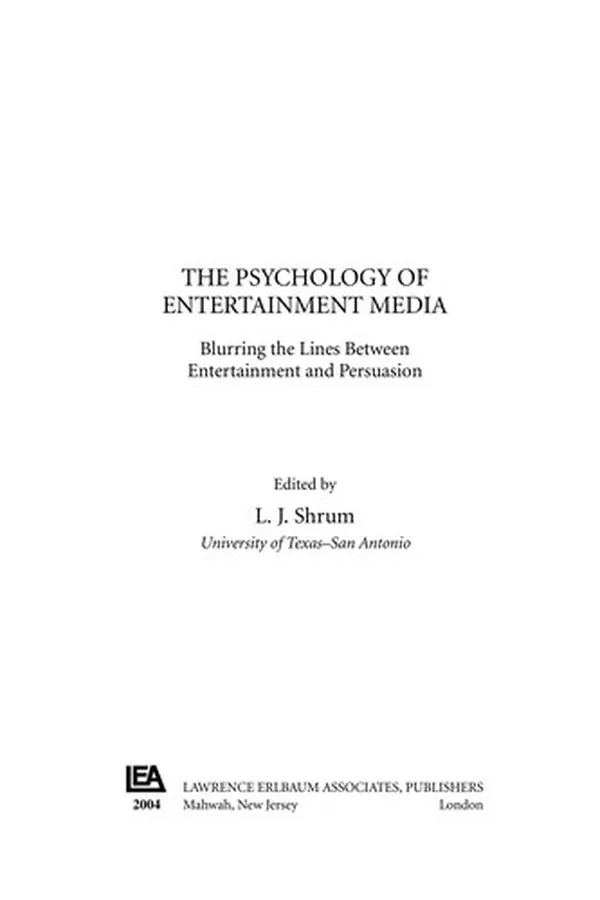 Capa de The psychology of entertainment media
