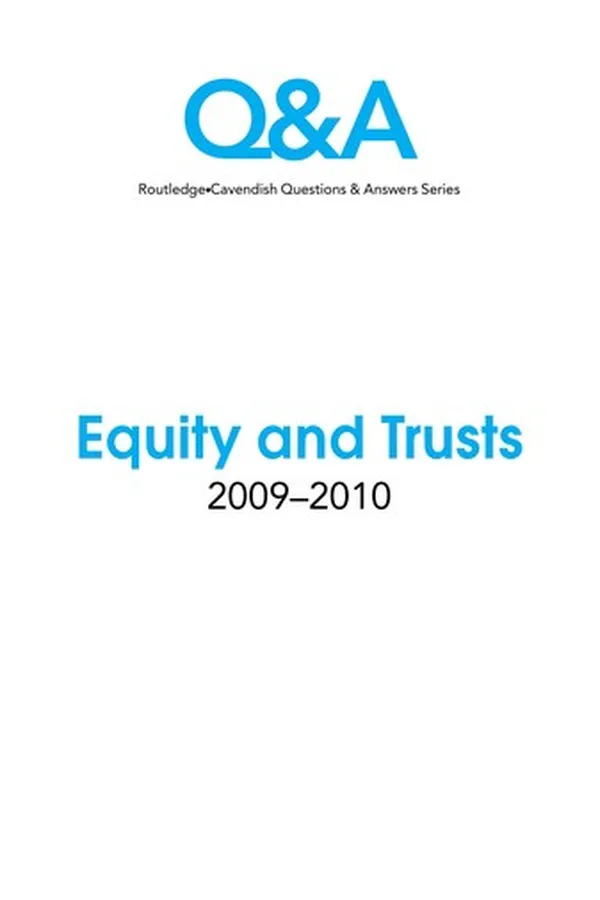 Capa de Q & A Equity and Trusts 2009-2010