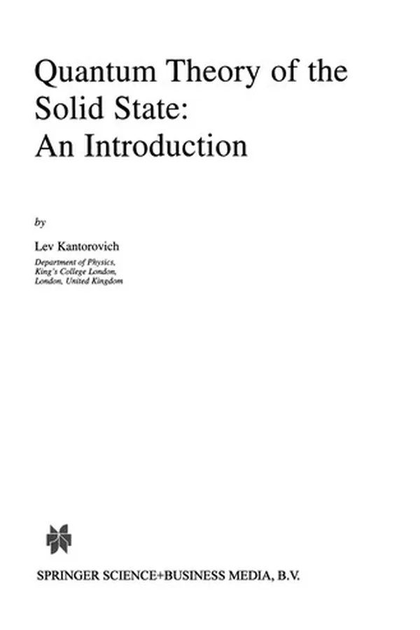 Capa de Quantum theory of the solid state
