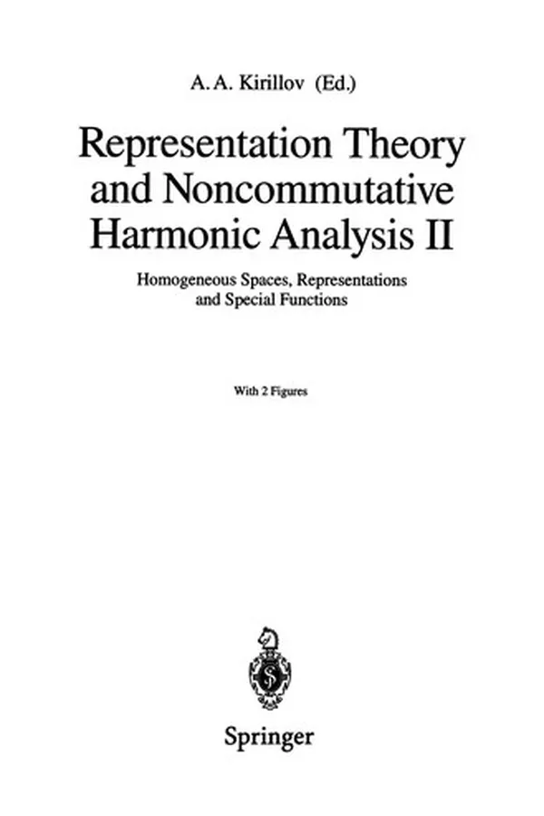 Capa de Representation Theory and Noncommutative Harmonic Analysis II