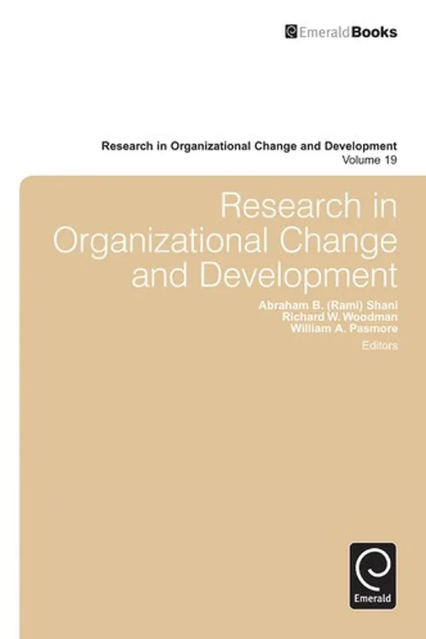 Capa de Research in organizational change and development