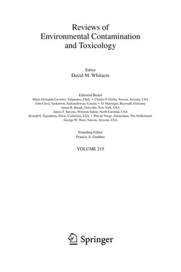 Capa de Reviews of Environmental Contamination and Toxicology