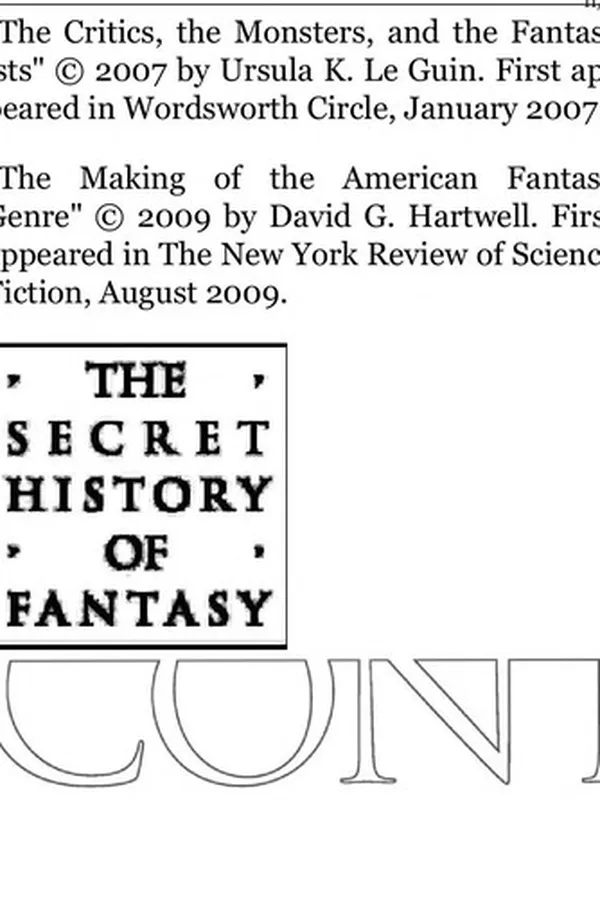 Capa de The secret history of fantasy