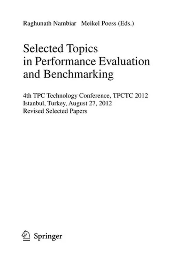 Capa de Selected Topics in Performance Evaluation and Benchmarking