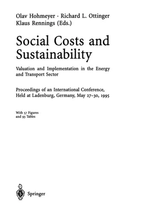 Capa de Social Costs and Sustainability