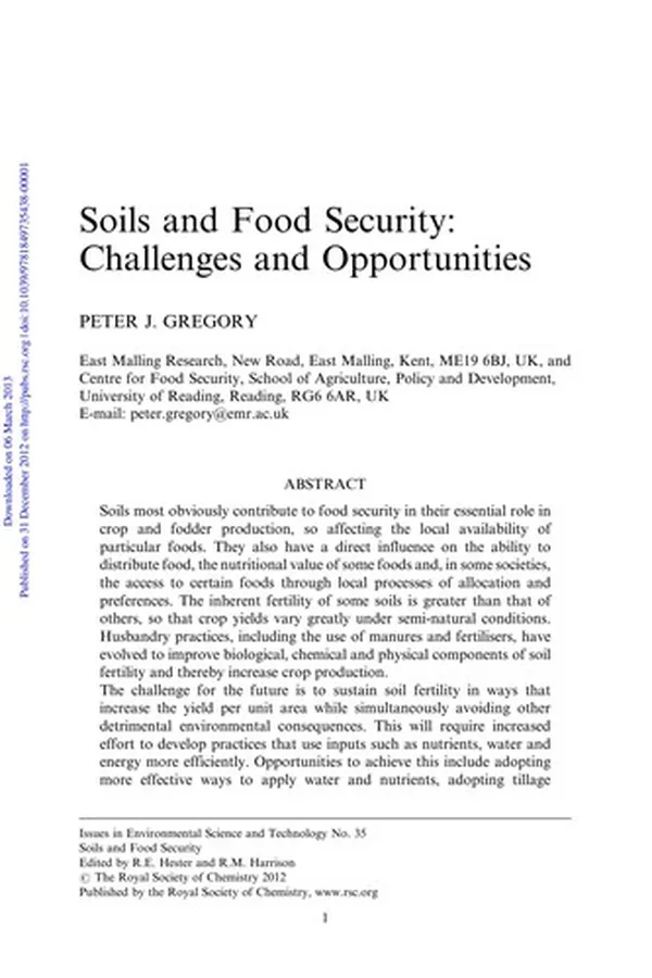 Capa de Soils and food security