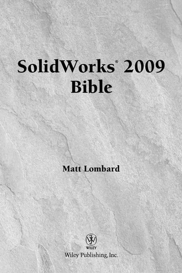 Capa de SolidWorks 2009 Bible