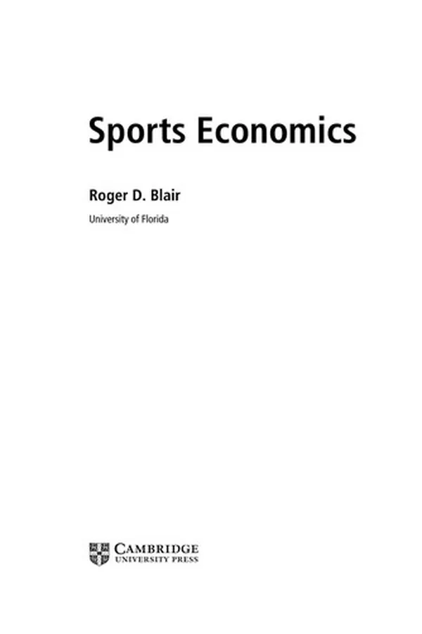 Capa de Sports economics