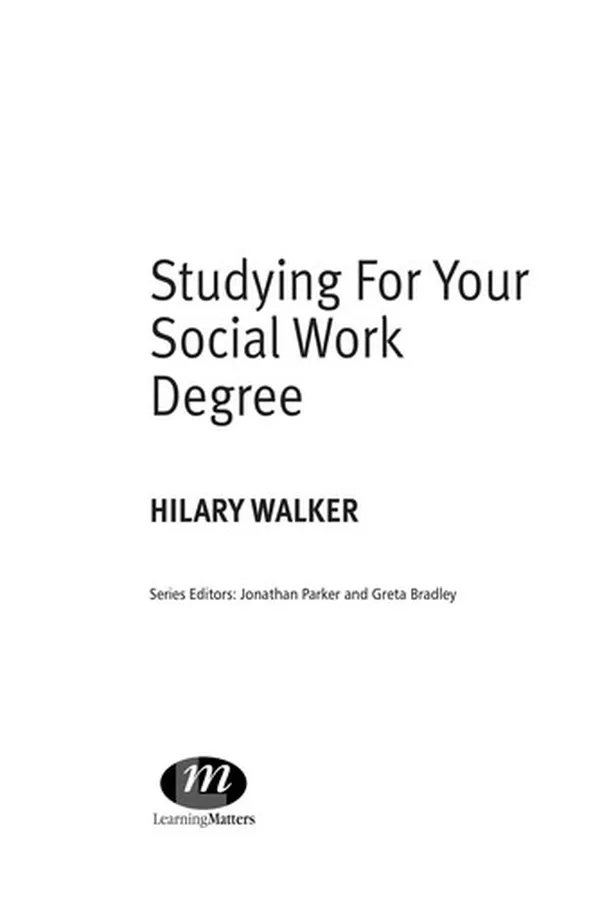 Capa de Studying for your Social Work Degree