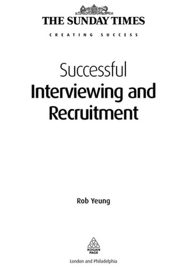 Capa de Successful interviewing and recruitment