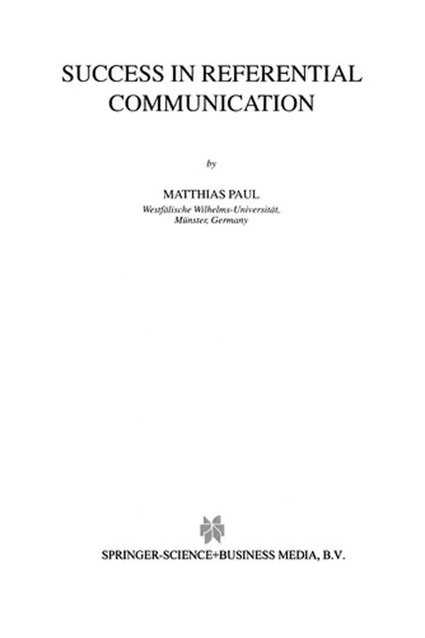 Capa de Success in Referential Communication