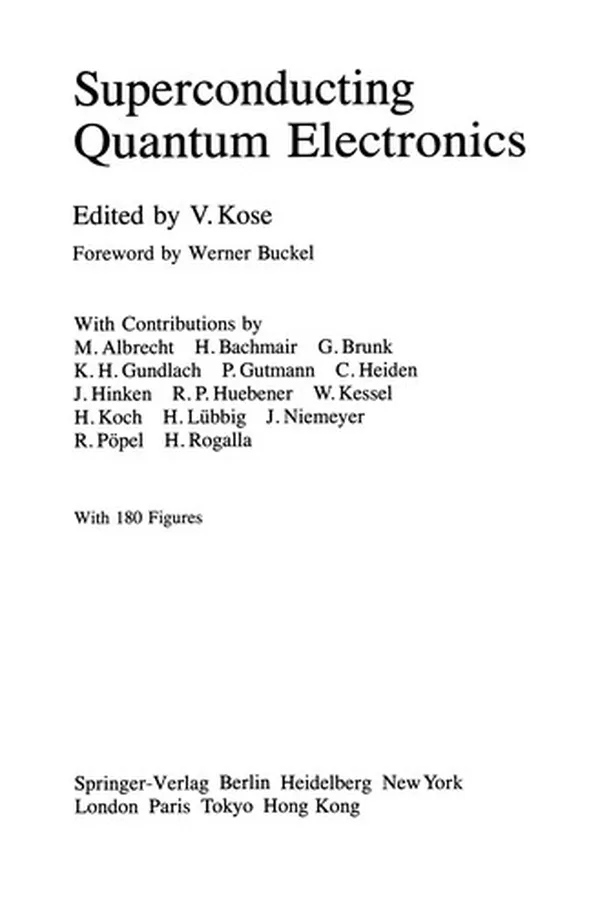 Capa de Superconducting Quantum Electronics