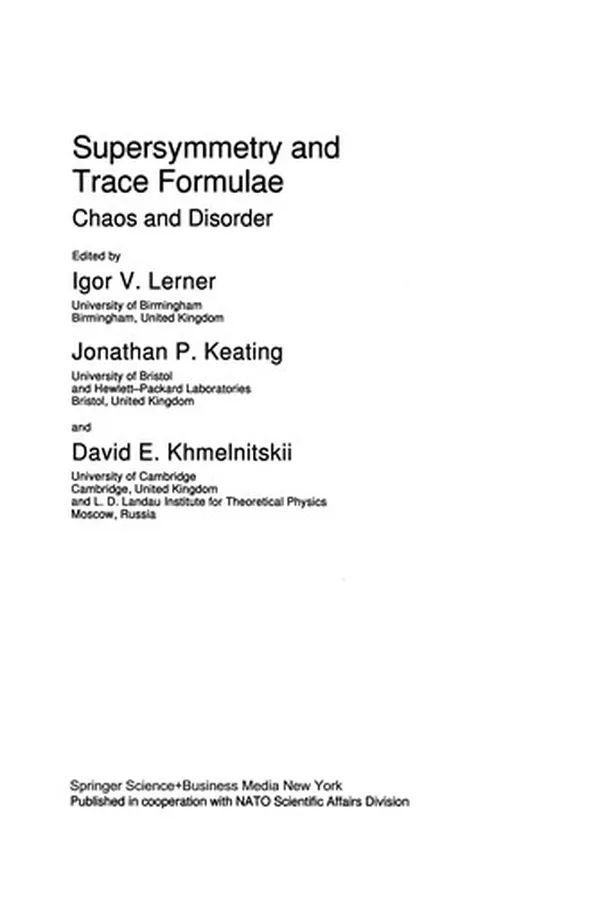 Capa de Supersymmetry and Trace Formulae