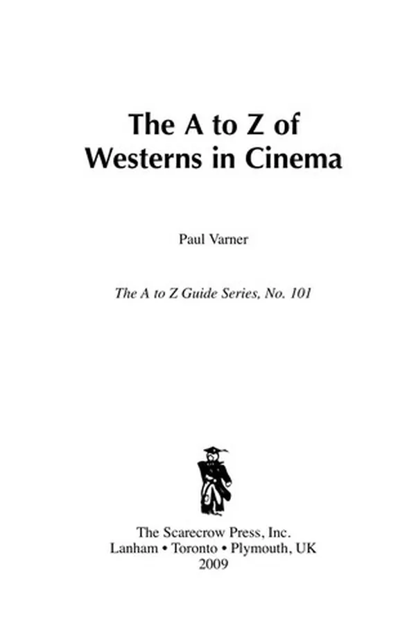 Capa de The A to Z of Westerns in Cinema