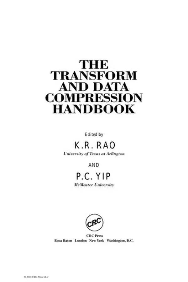 Cover of The Transform and Data Compression Handbook