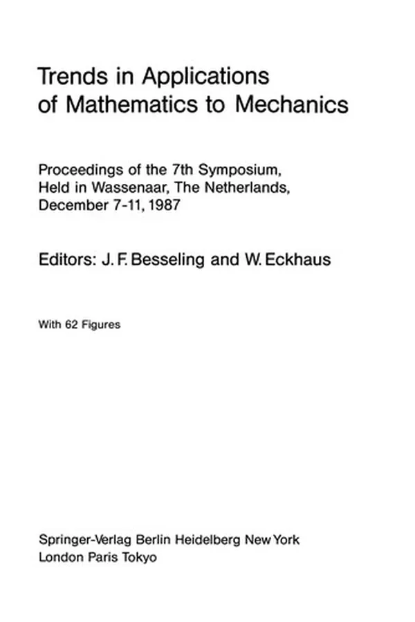 Capa de Trends in Applications of Mathematics to Mechanics