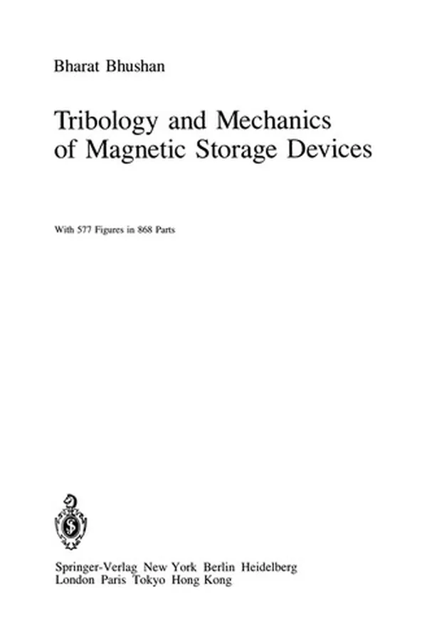 Capa de Tribology and Mechanics of Magnetic Storage Devices