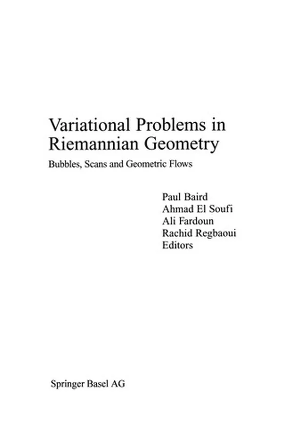 Capa de Variational Problems in Riemannian Geometry