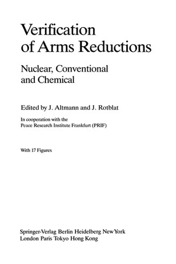 Capa de Verification of Arms Reductions