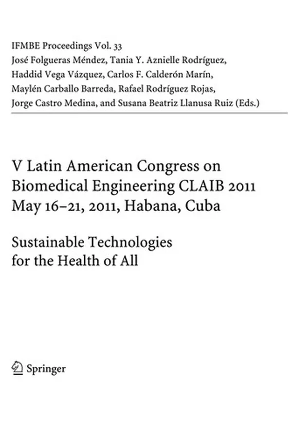 Capa de V Latin American Congress on Biomedical Engineering CLAIB 2011 May 16-21, 2011, Habana, Cuba