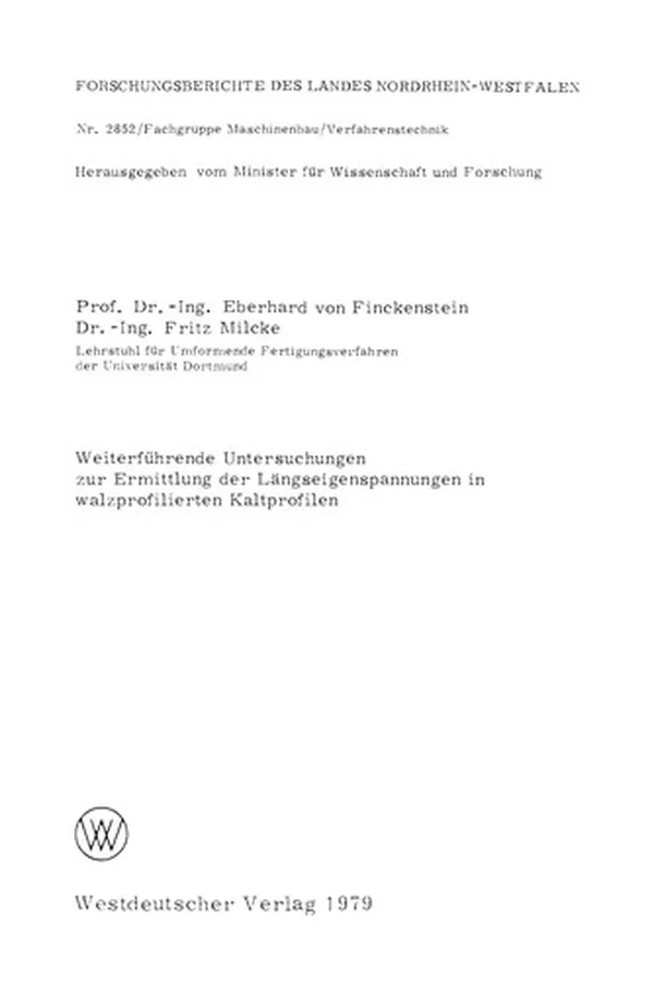 Capa de Weiterführende Untersuchungen zur Ermittlung der Längseigenspannungen in walzprofilierten Kaltprofilen