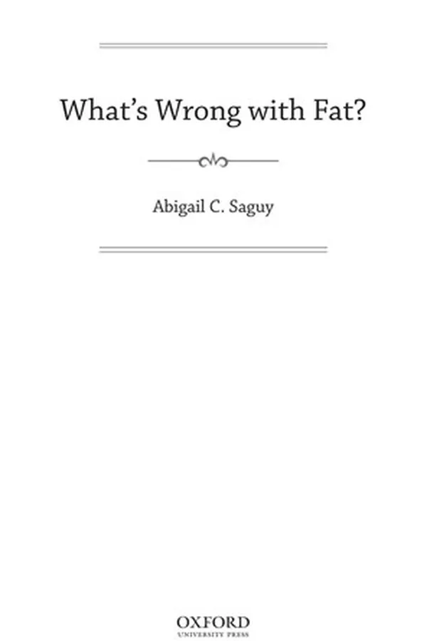 Capa de What's wrong with fat?