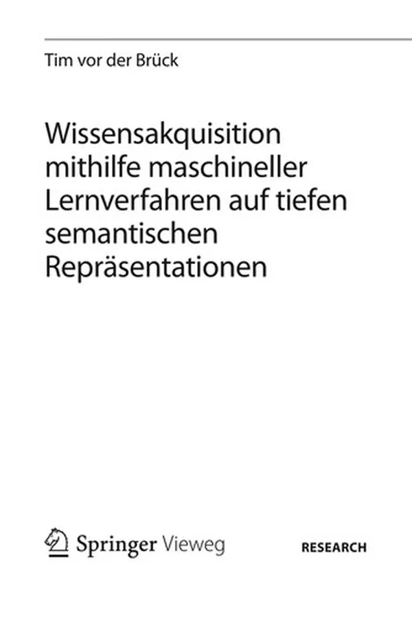 Capa de Wissensakquisition mithilfe maschineller Lernverfahren auf tiefen semantischen Repräsentationen