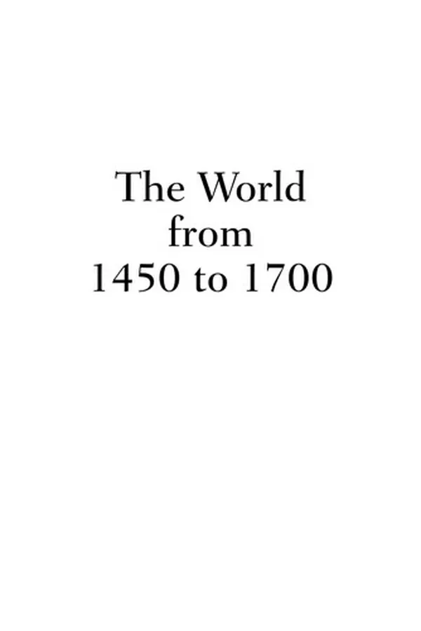 Capa de The world from 1450 to 1700