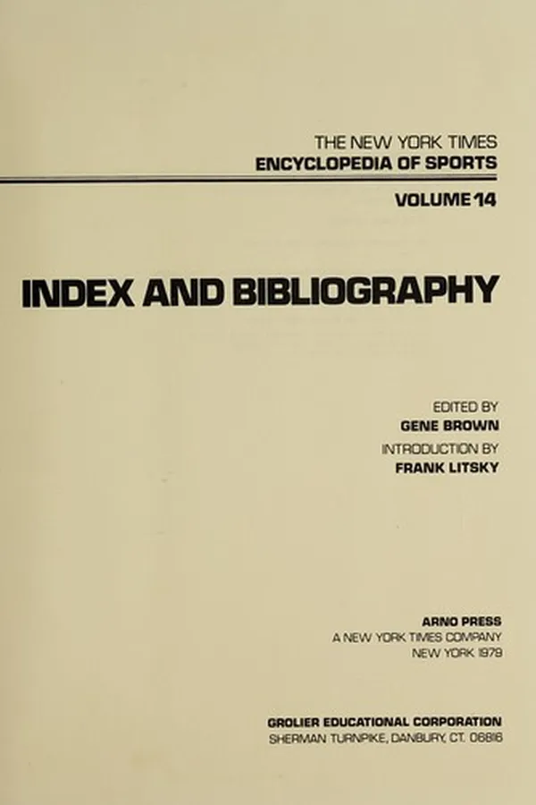 Capa de The New York times encyclopedia of sports