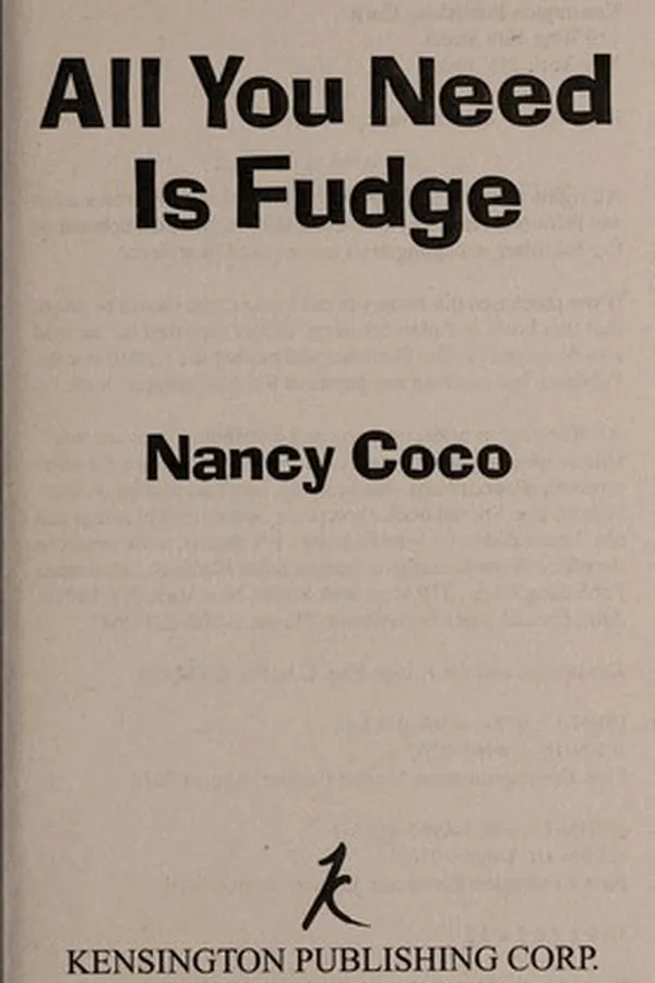 Capa de All you need is fudge